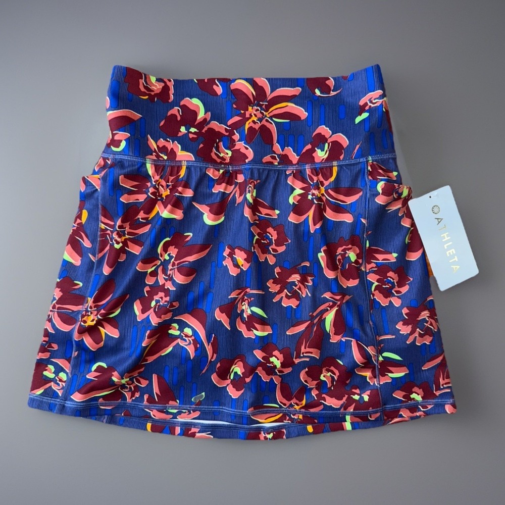 NWT‎ Athleta Salutation Stash Pocket 16.5" Skort Floral Womens Size XS